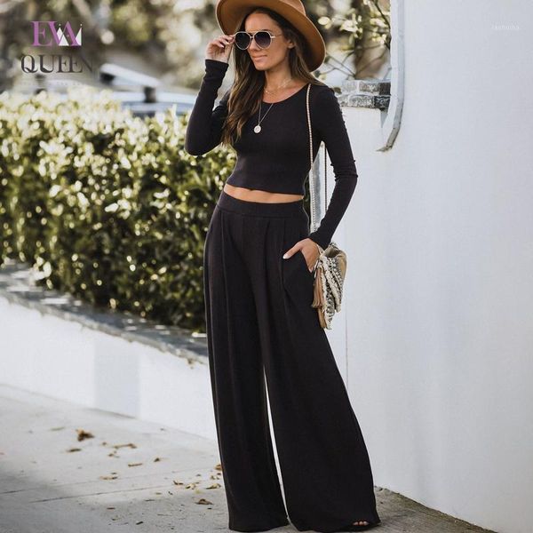 evaqueen knitted solid black casual two piece set elastic crop and long pants o neck autumn winter set women outfits1, Gray
evaqueen knitted solid black casual two piece set elastic crop and long pants o neck autumn winter set women outfits1, Gray