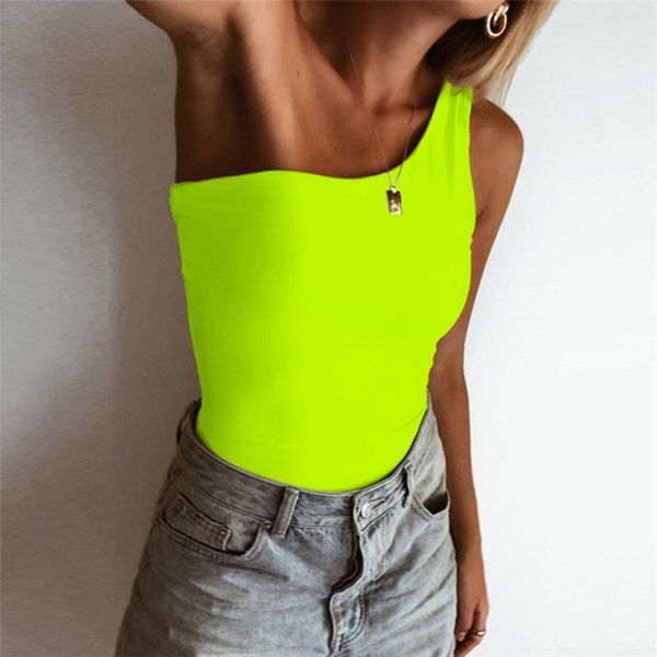 bodysuits 2019 one-shoulder solid color summer women candy color fashion streetwear party club slim bodycon body rompers1, Black;white
bodysuits 2019 one-shoulder solid color summer women candy color fashion streetwear party club slim bodycon body rompers1, Black;white