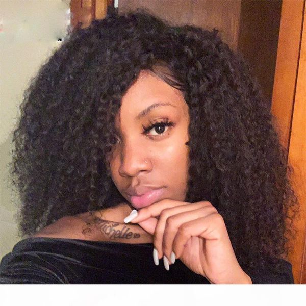 afro kinky curly lace front wig pre plucked with baby hair brazilian human hair for black women, Black;brown
afro kinky curly lace front wig pre plucked with baby hair brazilian human hair for black women, Black;brown