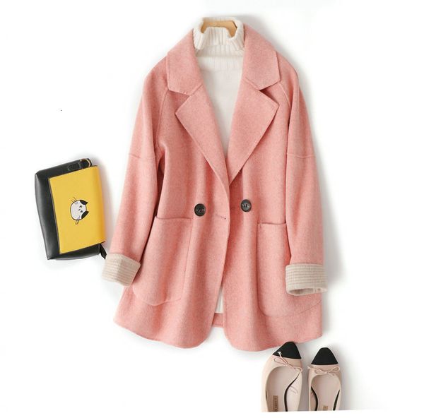 2021 new women midi length elegant turn down collar woolen two button design autumn warm coat feminino xk6p, Black
2021 new women midi length elegant turn down collar woolen two button design autumn warm coat feminino xk6p, Black