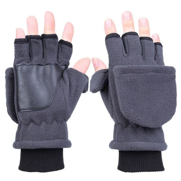 women men winter polar fleece half finger flip gloves double layer thicken touch screen fingerless convertible mittens wrist wa, Blue;gray
women men winter polar fleece half finger flip gloves double layer thicken touch screen fingerless convertible mittens wrist wa, Blue;gray