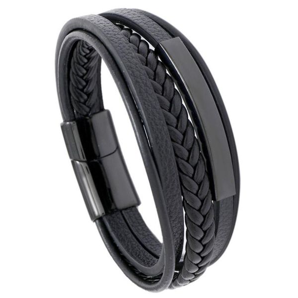 punk fashion multi-layer black bracelet stainless steel charm braided leather wrap vintage wristbands casual jewelry, Golden;silver
punk fashion multi-layer black bracelet stainless steel charm braided leather wrap vintage wristbands casual jewelry, Golden;silver