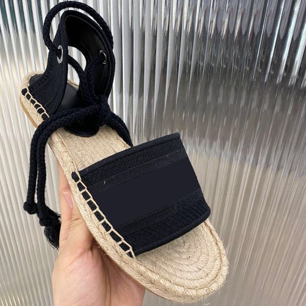 women luxury brand-name shoes sandals casual fashion summer early spring straw woven bottom wear-resistant high-quality shoes, Black
women luxury brand-name shoes sandals casual fashion summer early spring straw woven bottom wear-resistant high-quality shoes, Black