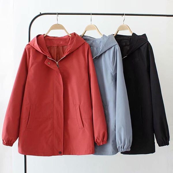 women's trench coats plus size women 2021 spring autumn casual loose hooded long sleeve female windbreaker korean outerwear 1, Tan;black
women's trench coats plus size women 2021 spring autumn casual loose hooded long sleeve female windbreaker korean outerwear 1, Tan;black