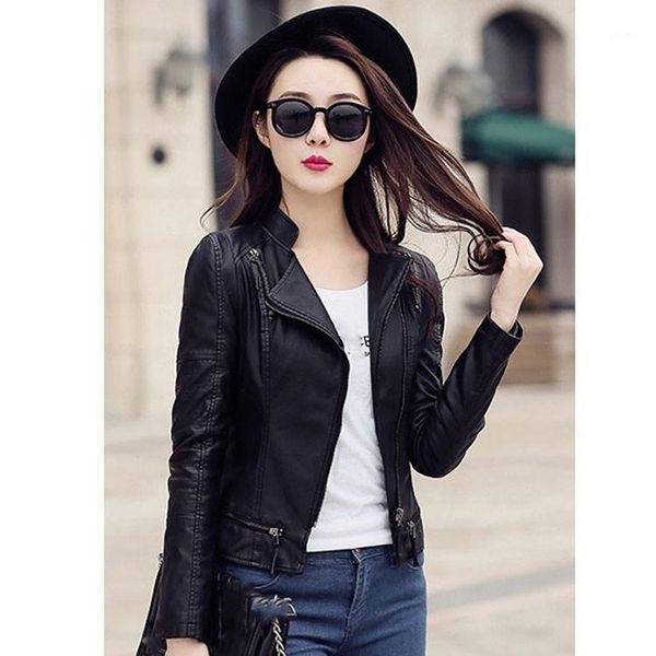 women autumn pu leather jacket slim soft faux leather jacket female casual basic biker1, Black
women autumn pu leather jacket slim soft faux leather jacket female casual basic biker1, Black