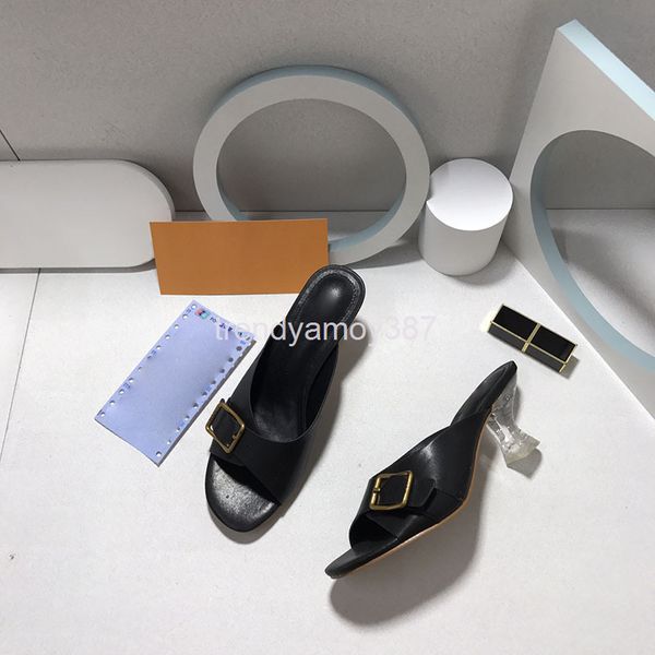 slippers summer women's shoes buckle high heel fashion temperament comfortable round head transparent, Black
slippers summer women's shoes buckle high heel fashion temperament comfortable round head transparent, Black