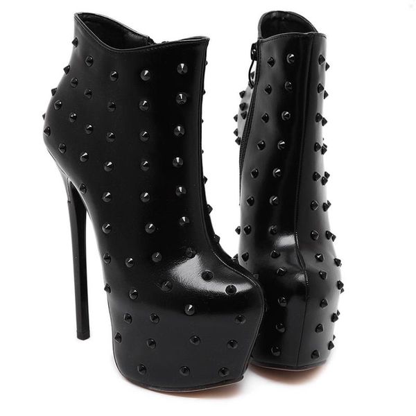 boots 16cm european and american women's shoes waterproof platform stiletto rivet black nightclub side zipper zapato bota
boots 16cm european and american women's shoes waterproof platform stiletto rivet black nightclub side zipper zapato bota