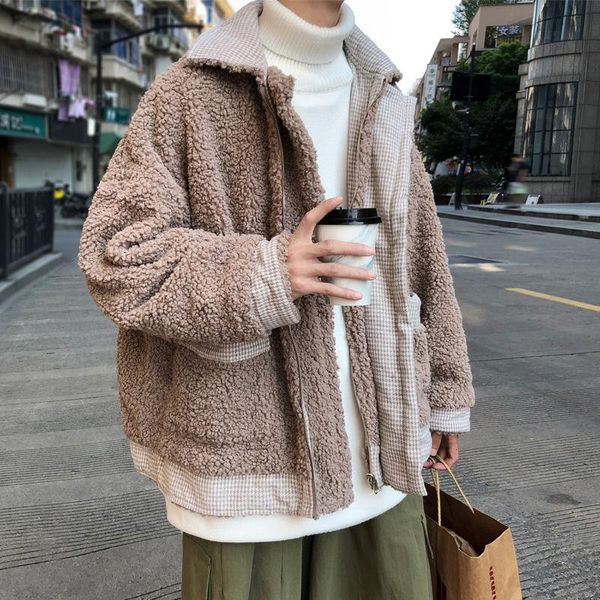 2020 winter men's cashmere snow jackets in warm thick lamb coats black/khaki color parkas casual cotton-padded clothes m-3xl
2020 winter men's cashmere snow jackets in warm thick lamb coats black/khaki color parkas casual cotton-padded clothes m-3xl