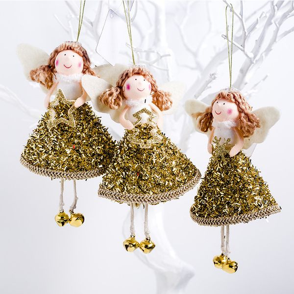 girl pendant cute doll gold angel decorations xmas gift toy christmas tree bells hanging ornaments new year home decor
girl pendant cute doll gold angel decorations xmas gift toy christmas tree bells hanging ornaments new year home decor