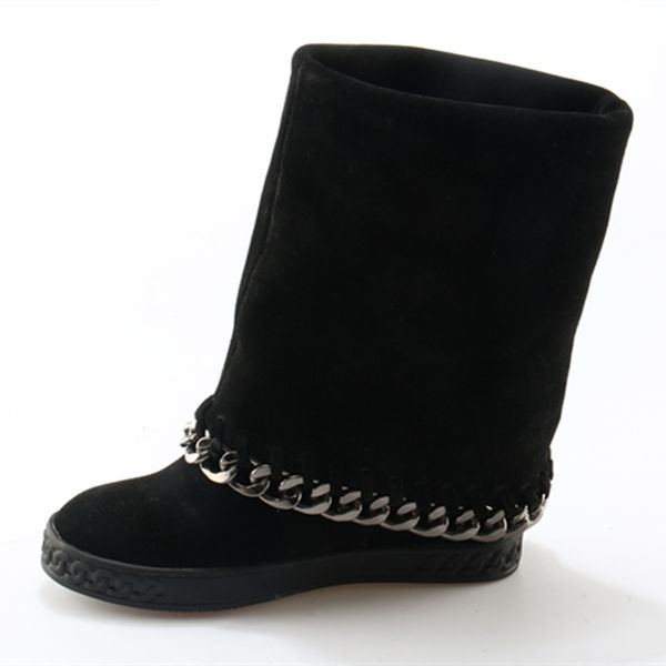 2020 for winter mid-calf women eight inches high cowboy leather boots wedges women's shoes ue1s, Black
2020 for winter mid-calf women eight inches high cowboy leather boots wedges women's shoes ue1s, Black