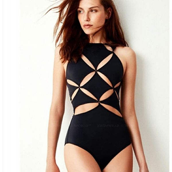 black hollow out one piece swimsuit bandage swimwear female brazilian high waist swim suits solid women x back y200319, White;black
black hollow out one piece swimsuit bandage swimwear female brazilian high waist swim suits solid women x back y200319, White;black