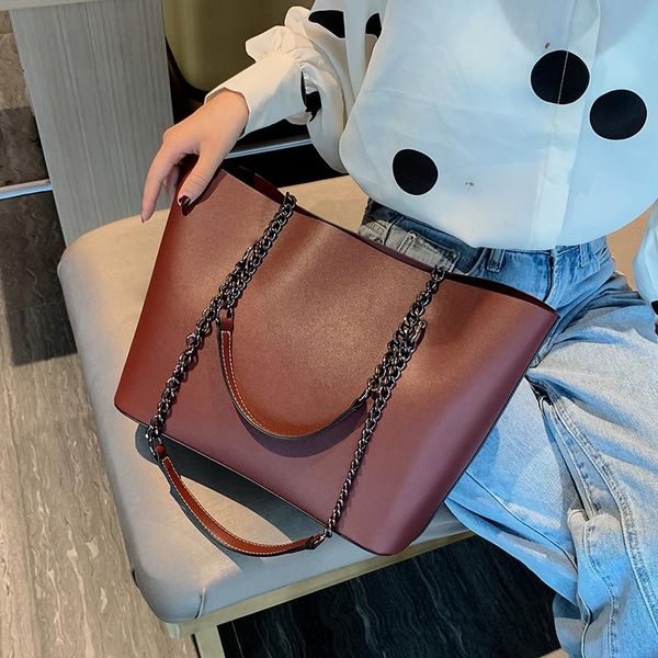 2020 new bags women simple fashion casual shoulder bag handle bag lady big capacity leather female big chain tote
2020 new bags women simple fashion casual shoulder bag handle bag lady big capacity leather female big chain tote