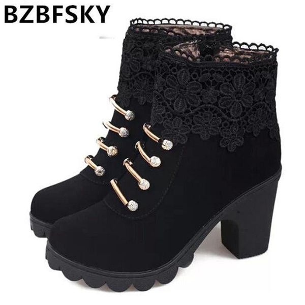 2021 women boots fashion pu leather round toe ankle boots lace ladies high heels platform shoes woman, Black
2021 women boots fashion pu leather round toe ankle boots lace ladies high heels platform shoes woman, Black
