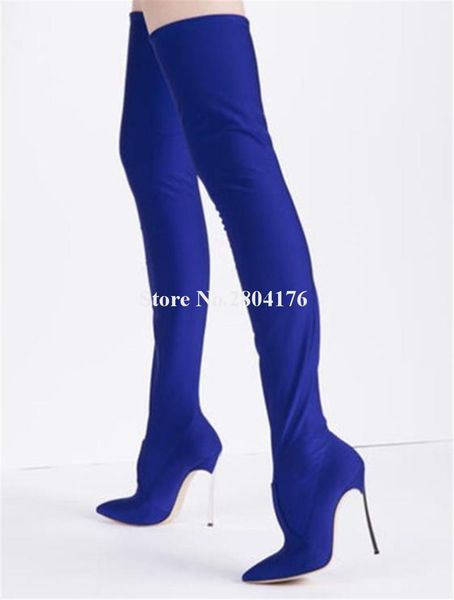 boots fashion women pointed toe metal stiletto heel over knee blue black slim style thigh long high dress shoes1
boots fashion women pointed toe metal stiletto heel over knee blue black slim style thigh long high dress shoes1