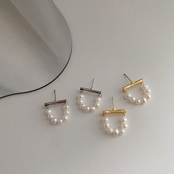 hoop & huggie wtltc white color real freshwater pearls stud earrings for women retro link bar post chunky chain tassel studs, Golden;silver
hoop & huggie wtltc white color real freshwater pearls stud earrings for women retro link bar post chunky chain tassel studs, Golden;silver