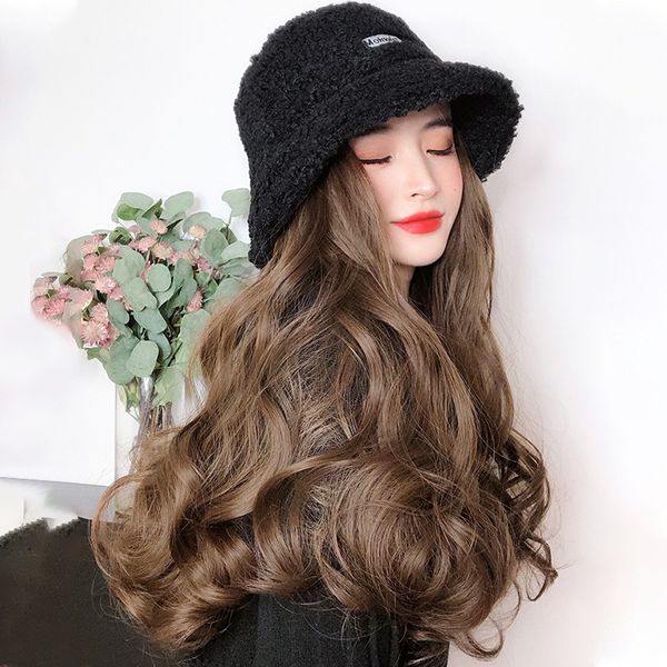 hooded wig, long hair, wholesale lamb hair, fisherman's hat, wig cover, wig, autumn and winter water corrugated wig cap, Black
hooded wig, long hair, wholesale lamb hair, fisherman's hat, wig cover, wig, autumn and winter water corrugated wig cap, Black