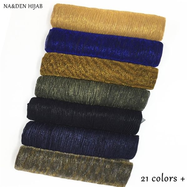 1pc 21 color new shimmer pleated hijab plain shiny crinkle shawl fashion muslim wrinkle hijabs women scarves islamic scarf y201007, Blue;gray
1pc 21 color new shimmer pleated hijab plain shiny crinkle shawl fashion muslim wrinkle hijabs women scarves islamic scarf y201007, Blue;gray