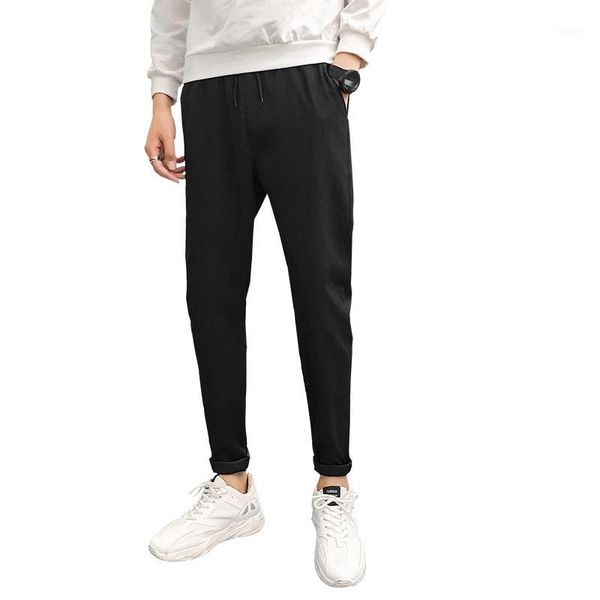 2020 spring new casual pants men's trendy fashion straight pants black nine students korean men's1