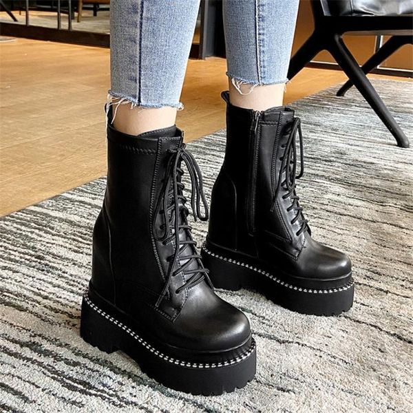 pxelena plus size 34-41 hidden wedge super high heels punk rock gothic boots genuine leather platform combat boots autumn 2020, Black
pxelena plus size 34-41 hidden wedge super high heels punk rock gothic boots genuine leather platform combat boots autumn 2020, Black