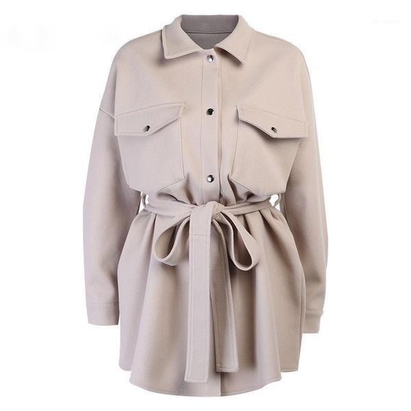 women solid color long sleeve lapel loose coats thick lace-up shirt coat korean fashion winter jackts outwear x3581, Black
women solid color long sleeve lapel loose coats thick lace-up shirt coat korean fashion winter jackts outwear x3581, Black