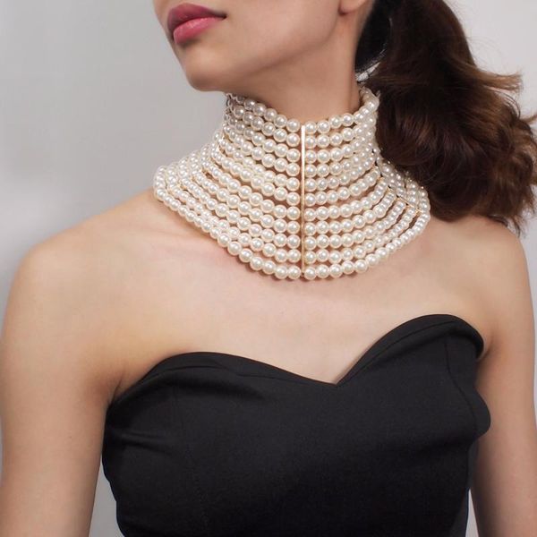 chokers brand multi layered necklace jewelry woman elegant ladies wedding party wide pearl nekclace femme bijoux colar, Golden;silver
chokers brand multi layered necklace jewelry woman elegant ladies wedding party wide pearl nekclace femme bijoux colar, Golden;silver