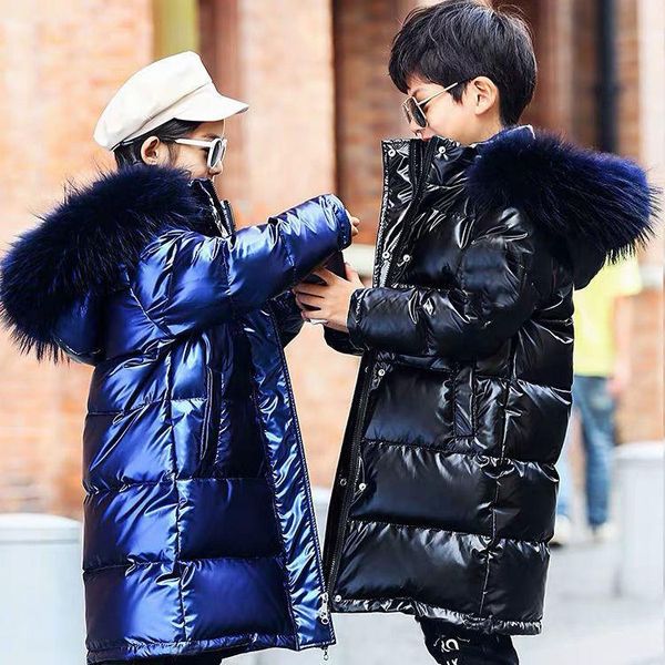 2020 new big boys girls long hooded warm up leather down padded jacket caot, Blue;gray
2020 new big boys girls long hooded warm up leather down padded jacket caot, Blue;gray