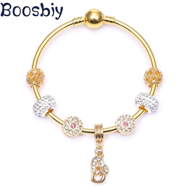charm bracelets european style bracelet with crystal love heart beads fits fashion brand for women valentine's day gift, Golden;silver
charm bracelets european style bracelet with crystal love heart beads fits fashion brand for women valentine's day gift, Golden;silver