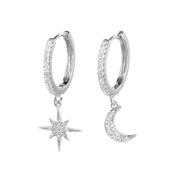 dangle & chandelier fashion shiny cubic zircon star and moon earrings good quality hoop for women girls korean jewelry 2021, Silver
dangle & chandelier fashion shiny cubic zircon star and moon earrings good quality hoop for women girls korean jewelry 2021, Silver