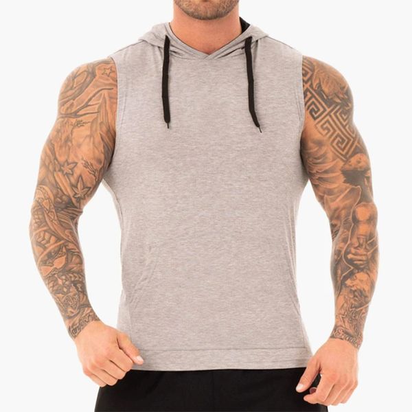 autumn new arrival design sports breathable cotton gym training hoodie sleeveless men's tank, Black
autumn new arrival design sports breathable cotton gym training hoodie sleeveless men's tank, Black