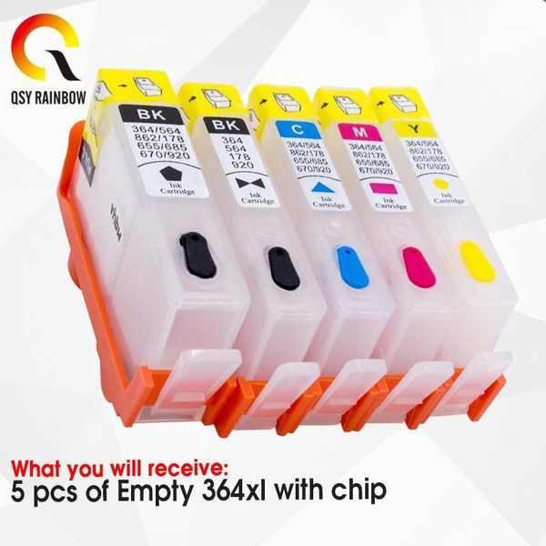 ink cartridges qsyrainbow 364 xl refillable empty with chip for deskjet 4620 5510 3070a 3520 5520 6510 6515 6520 7510 75151
ink cartridges qsyrainbow 364 xl refillable empty with chip for deskjet 4620 5510 3070a 3520 5520 6510 6515 6520 7510 75151