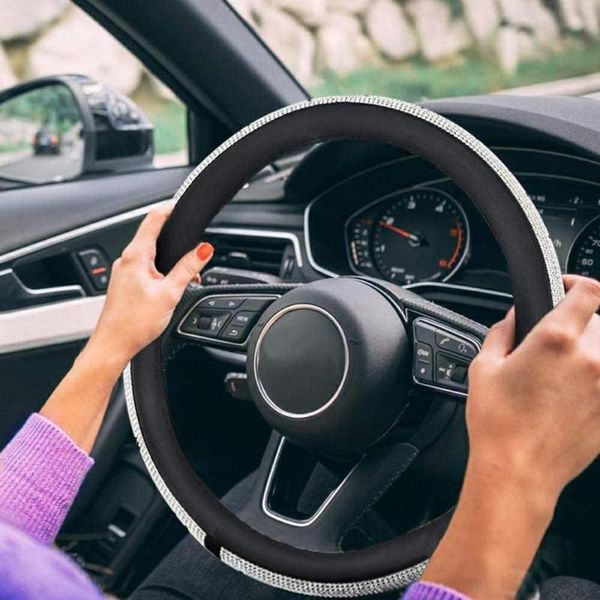 dropshipping car interior rhinestone diamond car steering wheel set with drill handle set cute steering wheel cover
dropshipping car interior rhinestone diamond car steering wheel set with drill handle set cute steering wheel cover