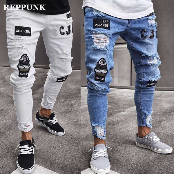 2020 new style jeans with holes badge embroidery fashion skinny trend jeans male quality cotton streetwear hiphop denim pants, Black
2020 new style jeans with holes badge embroidery fashion skinny trend jeans male quality cotton streetwear hiphop denim pants, Black