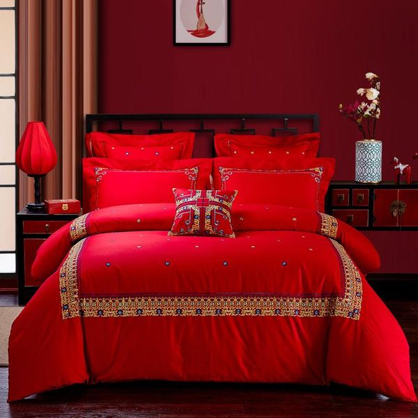bedding sets luxury wedding set 100%cotton silky 4/7pcs king size embroiderey pattern bed cover sheet duvet
bedding sets luxury wedding set 100%cotton silky 4/7pcs king size embroiderey pattern bed cover sheet duvet