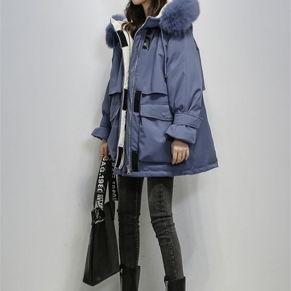 qiushan large natural fox fur hooded winter jacket women 90% white duck down thick parkas warm sash tie up snow coat 201125, Black
qiushan large natural fox fur hooded winter jacket women 90% white duck down thick parkas warm sash tie up snow coat 201125, Black