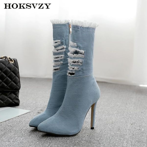 hoksvzy 2020 spring shoes woman mid calf point toe heels boots autumn shoes side zipper slim heel hollow jeans boots zl, Black
hoksvzy 2020 spring shoes woman mid calf point toe heels boots autumn shoes side zipper slim heel hollow jeans boots zl, Black