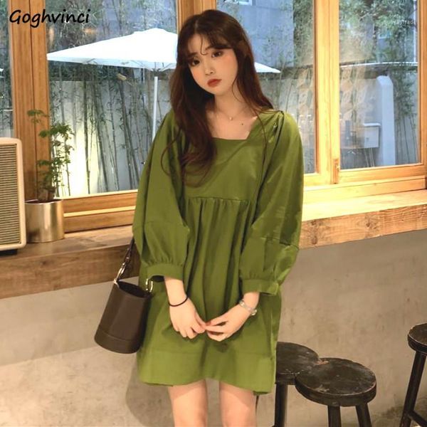 casual dresses long puff sleeve dress women pleated square-collar solid simple korean mini-dresses lovely girls loose straight fashion vinta, Black;gray
casual dresses long puff sleeve dress women pleated square-collar solid simple korean mini-dresses lovely girls loose straight fashion vinta, Black;gray