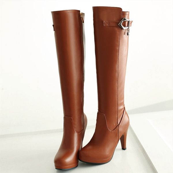 plus size 46 48 2019 autumn winter knee high boots women high heels long boots shoes pu leather buckle fashion shoes woman t200425, Black
plus size 46 48 2019 autumn winter knee high boots women high heels long boots shoes pu leather buckle fashion shoes woman t200425, Black