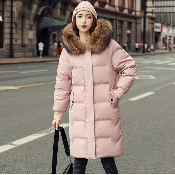 women's down & parkas winter jacket women 2021 fashion raccoon fur collar loose long thick coat outerwear, Black
women's down & parkas winter jacket women 2021 fashion raccoon fur collar loose long thick coat outerwear, Black