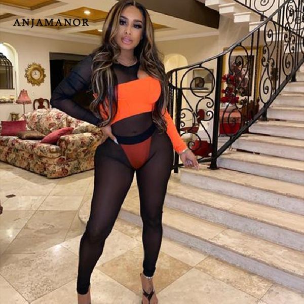 anjamanor jumpsuit women club outfits neon orange black sheer mesh block long sleeve bodycon jumpsuits d37-ae04 t200509, Black;white
anjamanor jumpsuit women club outfits neon orange black sheer mesh block long sleeve bodycon jumpsuits d37-ae04 t200509, Black;white