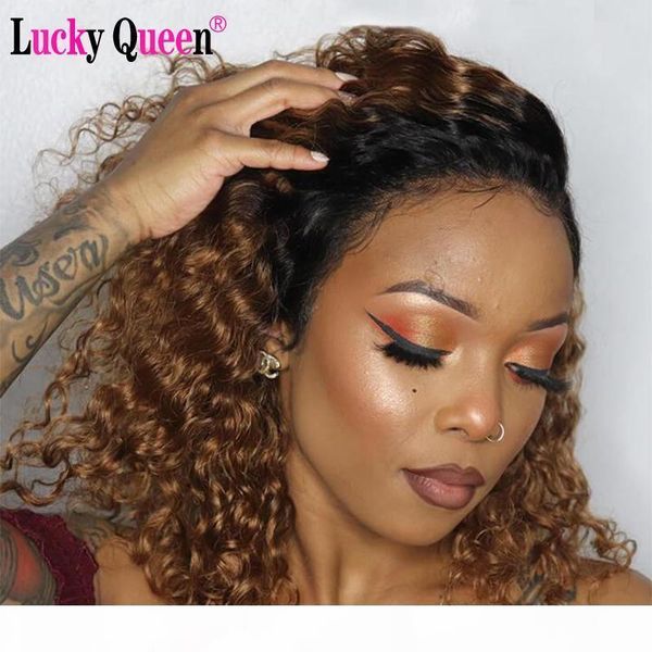 lucky queen short ombre honey blonde curly human hair bob lace front wig brazilian lace part wigs #1b 30 for black women, Black;brown
lucky queen short ombre honey blonde curly human hair bob lace front wig brazilian lace part wigs #1b 30 for black women, Black;brown
