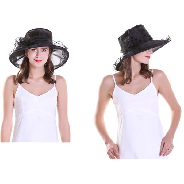 Women Gifts Holiday Protection Caps Wide Brim Outdoor Summer Beach Wedding Travel With Floral Sun Hat Party, Blue;gray
Women Gifts Holiday Protection Caps Wide Brim Outdoor Summer Beach Wedding Travel With Floral Sun Hat Party, Blue;gray