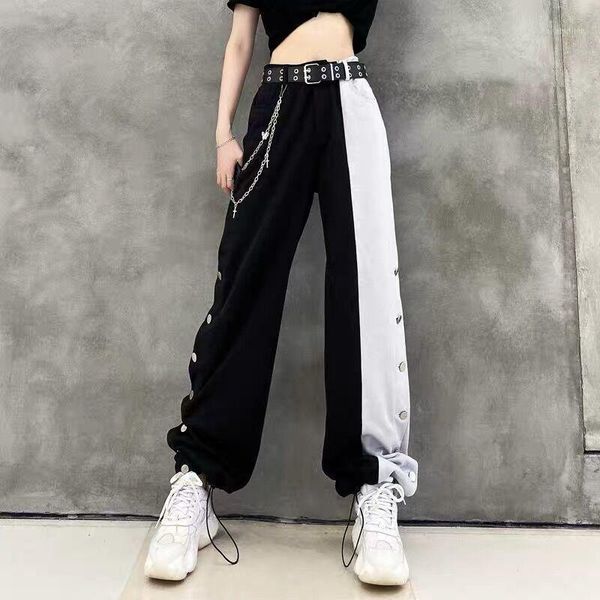 women's pants & capris houzhou hip hop wide leg autumn winter fashion 2021 streetwear stripe trousers women plus size high waist casual, Black;white
women's pants & capris houzhou hip hop wide leg autumn winter fashion 2021 streetwear stripe trousers women plus size high waist casual, Black;white