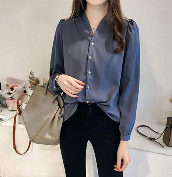 women blouses elegant long sleeve solid v-neck chiffon blouse female work wear shirts plus size blouse blusa feminina #g21, White
women blouses elegant long sleeve solid v-neck chiffon blouse female work wear shirts plus size blouse blusa feminina #g21, White