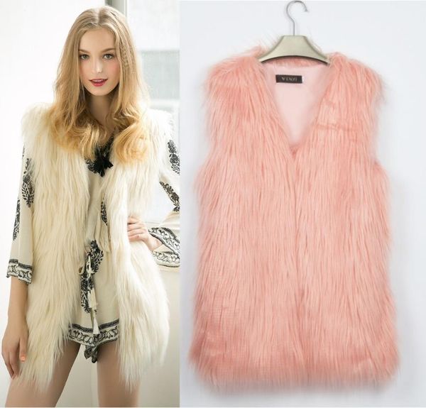women's fur & faux 2021 european and american fashion solid color long-haired vest female t0518, Black
women's fur & faux 2021 european and american fashion solid color long-haired vest female t0518, Black