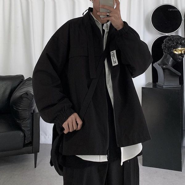 men's trench coats dark tooling jacket korean-style loose casual fashion multi-pockets all-match hong kong style retro1, Tan;black
men's trench coats dark tooling jacket korean-style loose casual fashion multi-pockets all-match hong kong style retro1, Tan;black