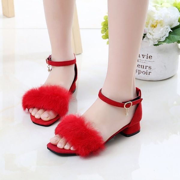 new summer fur korean version shoes children's 2019 princess high heeled teenage girls sandals, Black
new summer fur korean version shoes children's 2019 princess high heeled teenage girls sandals, Black