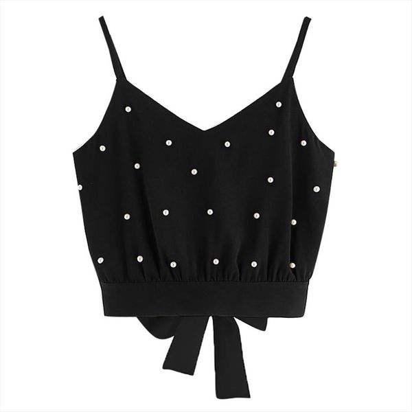 camisola female crop summer female fashion womens vest chiffon camisole sleeveless solid pearl beading camis n4, White
camisola female crop summer female fashion womens vest chiffon camisole sleeveless solid pearl beading camis n4, White