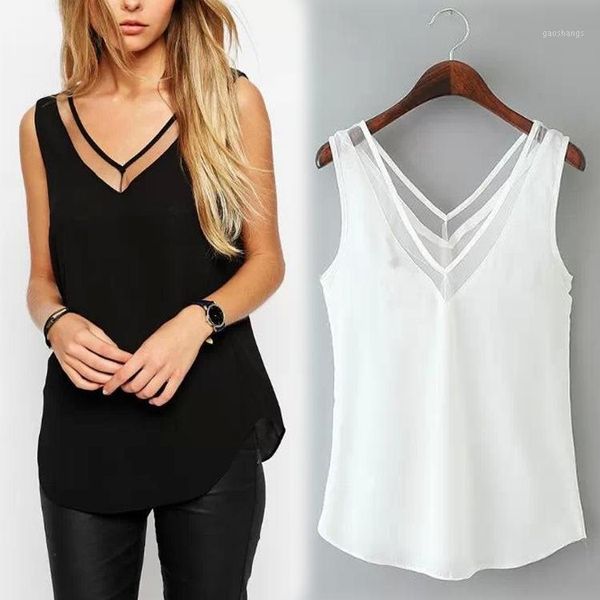 new women's fashion women summer chiffon blouse plus size s to 3xl sleeveless casual shirt black white clors1
new women's fashion women summer chiffon blouse plus size s to 3xl sleeveless casual shirt black white clors1