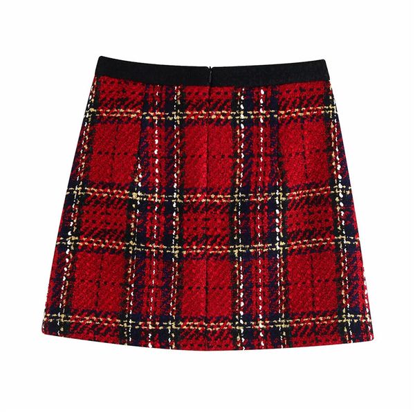 new red plaid high-waisted short woman 2021 vintage winter warm tweed mini skirt women a line elegant ladies skirts en1z, Black
new red plaid high-waisted short woman 2021 vintage winter warm tweed mini skirt women a line elegant ladies skirts en1z, Black