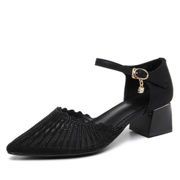 dress shoes 2021 pointed hollow high heel sandals summer microfiber mesh rhinestone fashion women casual plus size, Black
dress shoes 2021 pointed hollow high heel sandals summer microfiber mesh rhinestone fashion women casual plus size, Black
